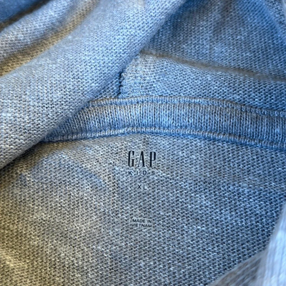 GAP‎ Gray Heathered Pullover Hoodie Sweatshirt Kids Size XL Extra Large